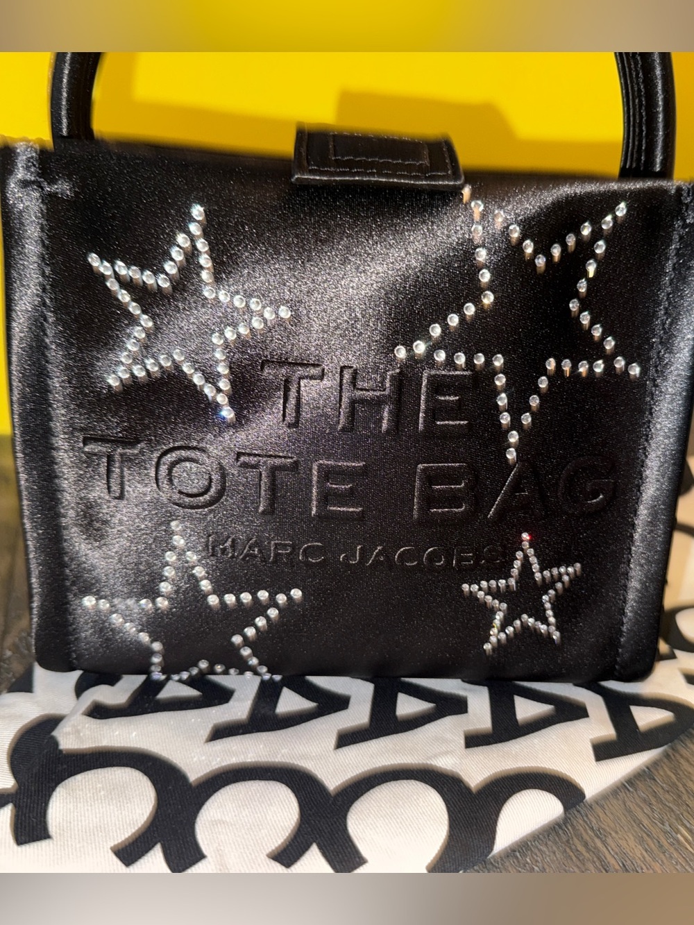 Marc Jacobs Black Star-Embellished The Tote Bag